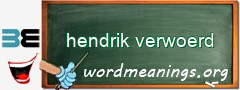 WordMeaning blackboard for hendrik verwoerd